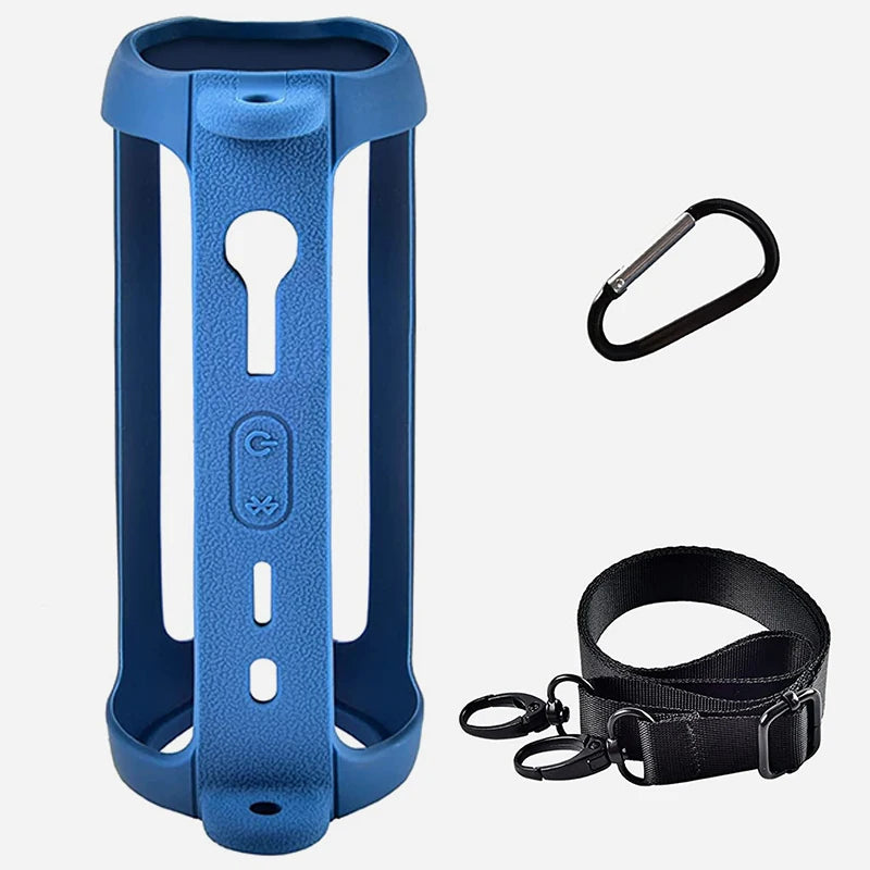 ZOPRORE Silicone Sling Speaker Case Cover for JBL Flip 6 Portable Soft Protective Case for JBL Flip6 Wireless Bluetooth Speaker by MVEnergo