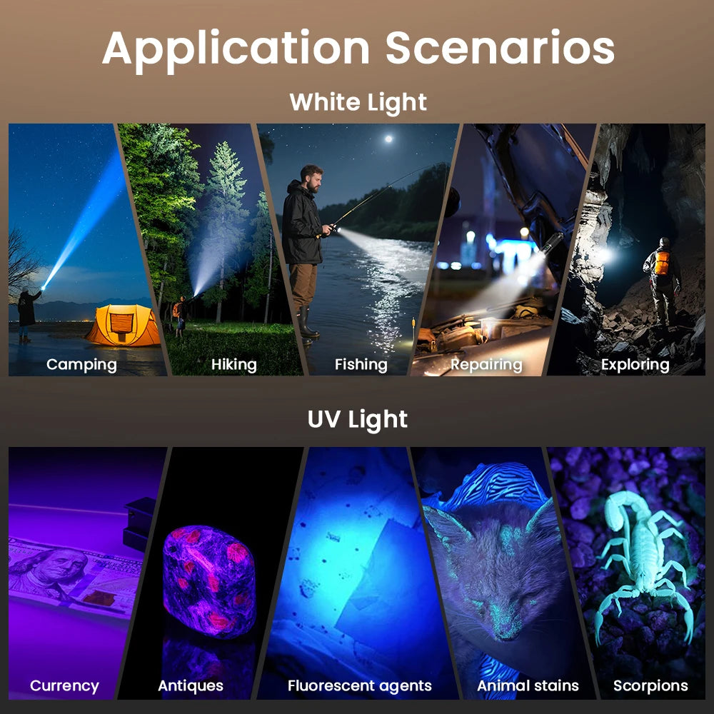 Sofirn SR23 Flashlight EDC TN3535 3000LM 365nm UV SST08 USB-C 21700 Rechargeable Light With Dual Switch by MVEnergo