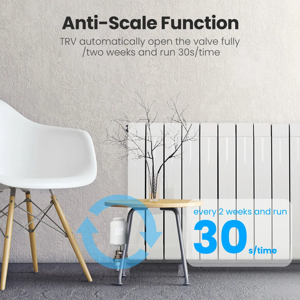 AVATTO Tuya ZigBee Thermostat Radiator Actuator Smart TRV Thermostatic Valve Temperature Controller Support Alexa Google Home