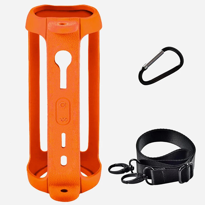 ZOPRORE Silicone Sling Speaker Case Cover for JBL Flip 6 Portable Soft Protective Case for JBL Flip6 Wireless Bluetooth Speaker by MVEnergo