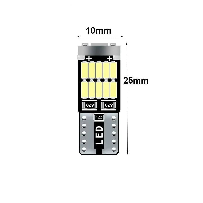 2/4/10X T10 W5W LED Bulb CANBUS No Error 12V 4014-26SMD 400LM 6500K Super Bright White Car Interior Dome Door Maps Trunk Lights