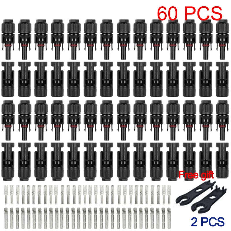 10/20/100pcs Solar Connectors 1000V 30ASolar Panel Branch PV Connectors Photovoltaic Connect solar MC4