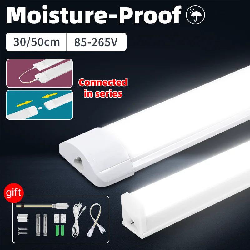 Moisture-Proof Led Tube Light 50/30cm Kitchen Lights 20W 10W 6W Cabinet Lighting Kitchen Bathroom Bedroom Tube Fixture 220V 110V by MVEnergo