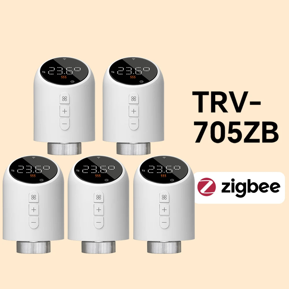 Smart Home TRV Thermoregulator Programable Heating Thermostat Valve Tuya WIFI Zigbee Radiator with Google Home Alexa