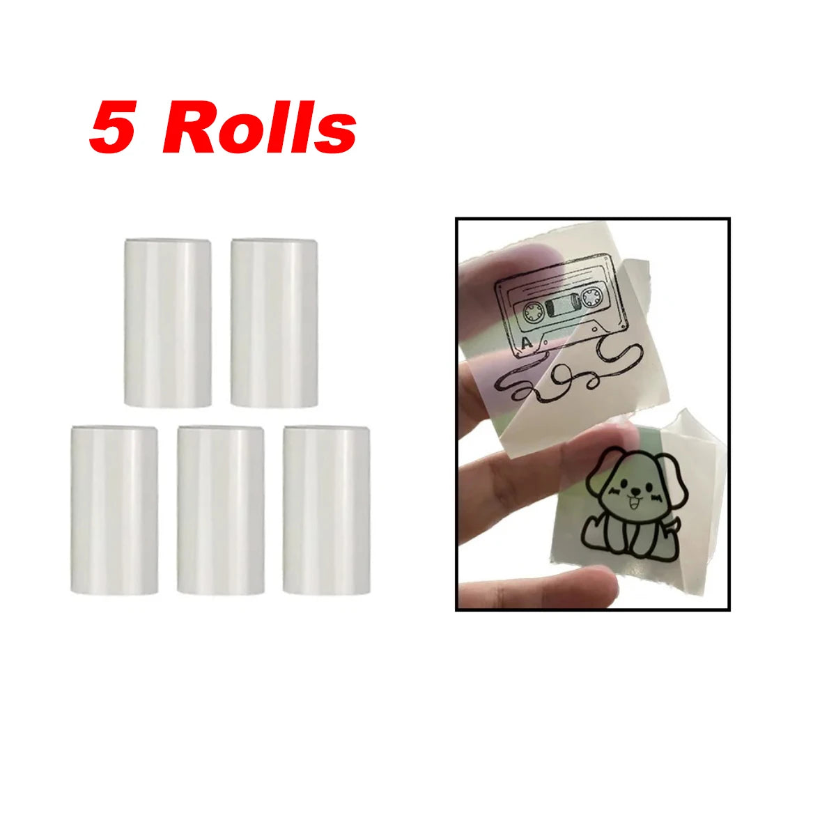 16Rolls Thermal Printer Papers 57x25mm Self-adhesive Thermal Papers HD Color Label Printers for Inkless Mini Portable Printer