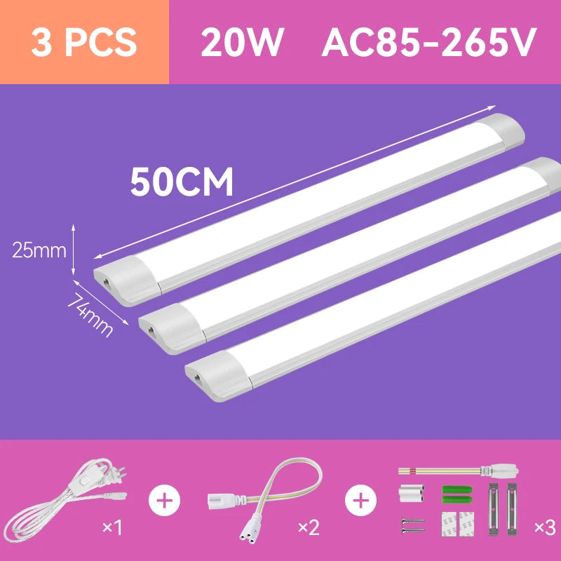 Led Lights For Kitchen Under Cabinet Lamp 220V 110V 10W 20W T5 Led Tube Plug Bedroom Wardrobe Wall Lamp Home Closet Lighting by MVEnergo