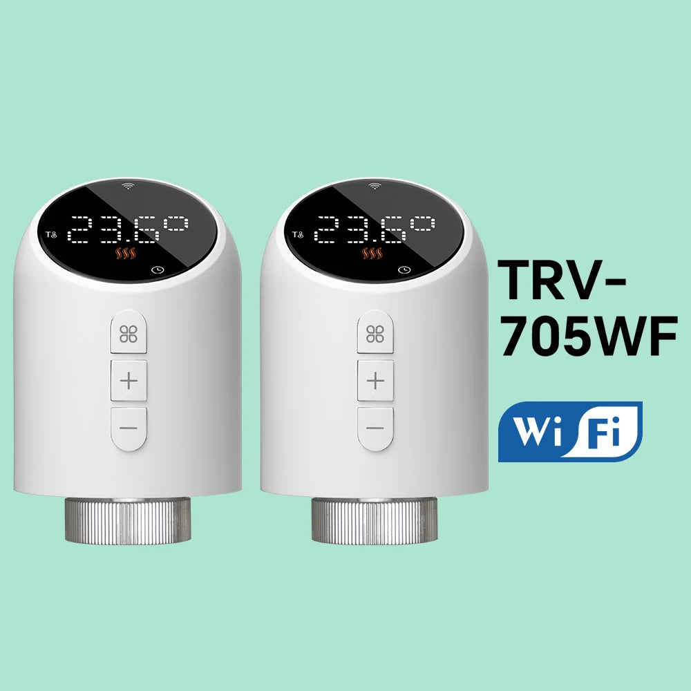 Smart Home TRV Thermoregulator Programable Heating Thermostat Valve Tuya WIFI Zigbee Radiator with Google Home Alexa