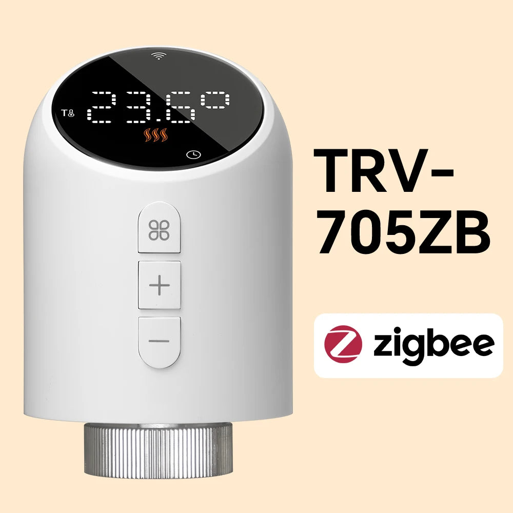 Smart Home TRV Thermoregulator Programable Heating Thermostat Valve Tuya WIFI Zigbee Radiator with Google Home Alexa