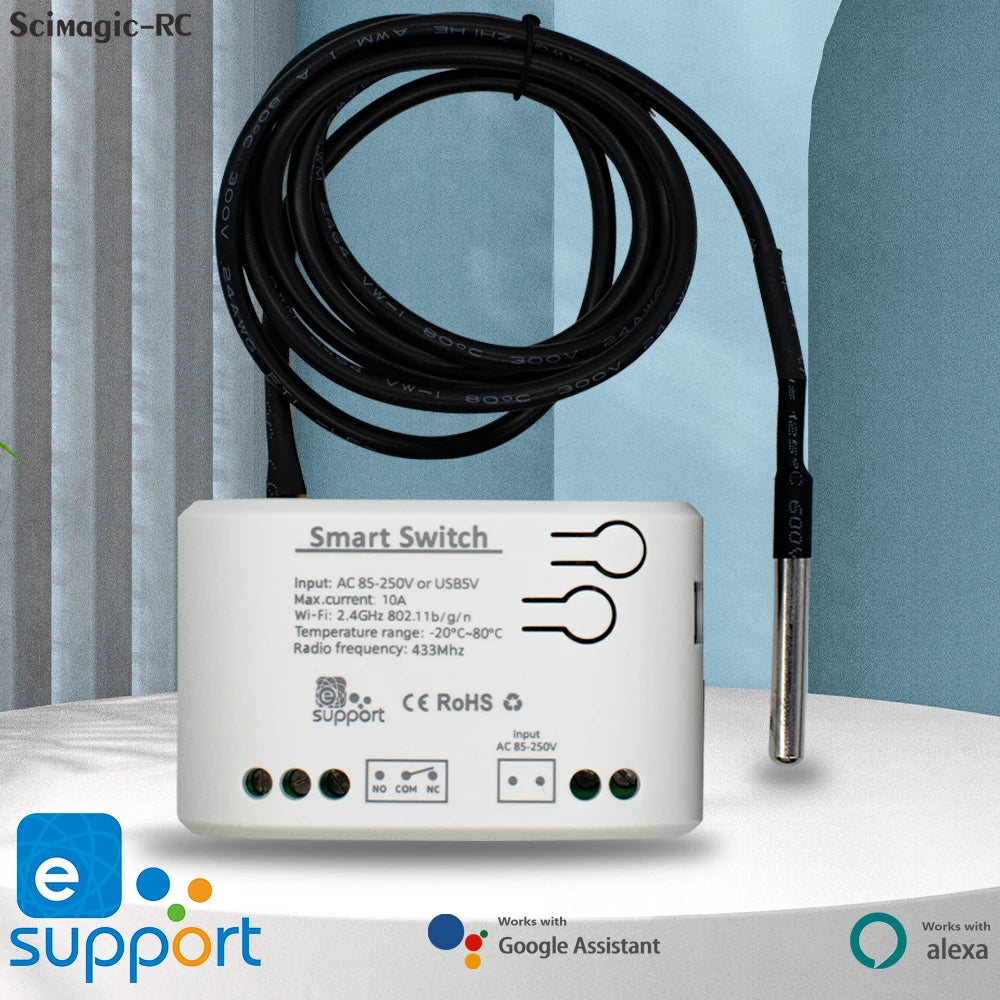 WiFi Smart Temperature Switch Ewelink Controller 2000W Intelligent Thermostat With Energy Consumption Monitor Work With Alexa by MVEnergo