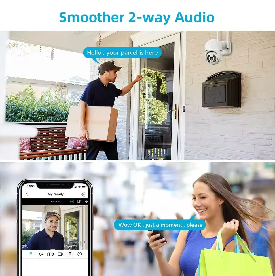 8MP 4K IP Camera 5MP Speed Dome Auto Tracking Camera Smart Home Outdoor Wireless WIFI Camera Surveillance Monitor by MVEnergo