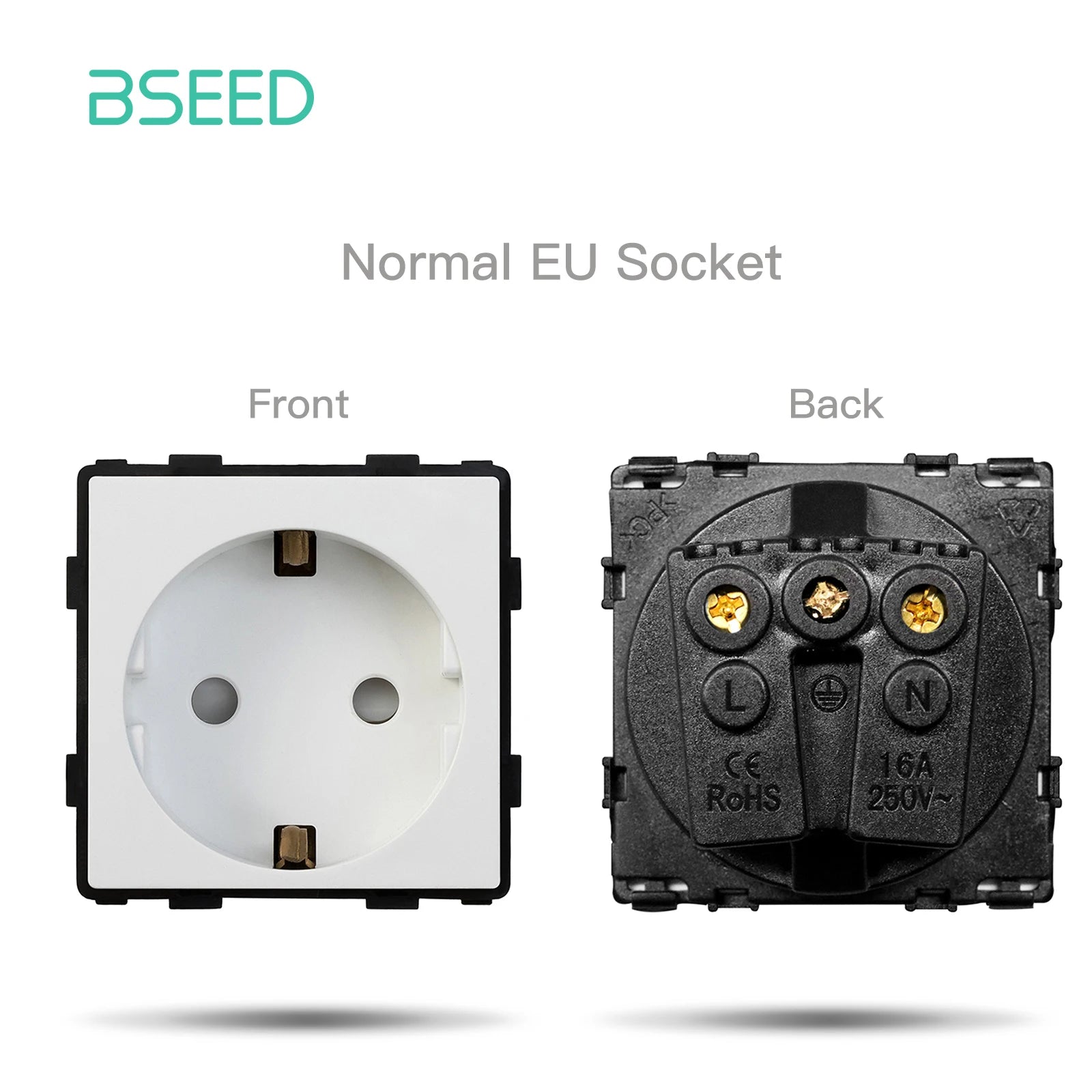 BSEED 1/2/3Gang Smart Zigbee Switches Function Part Touch Glass Front Panel EU Wall Socket Smart Plug DIY Parts Free Combination by MVEnergo