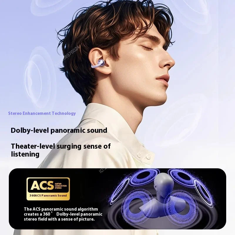 Xiaomi Wireless Bluetooth Q71 Clip-on Earphones High Sound Quality Earbuds Led Display Headphones Music Sports Headset by MVEnergo