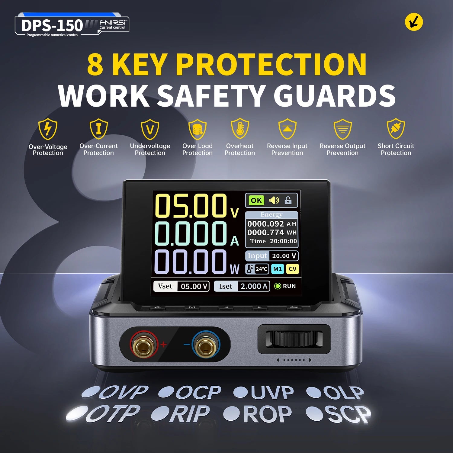 FNIRSI DPS-150 Laboratory DC Power Supply CNC Adjustable 30V 5A Digit Display Mini Portable Regulator Switching Power Supply by MVEnergo