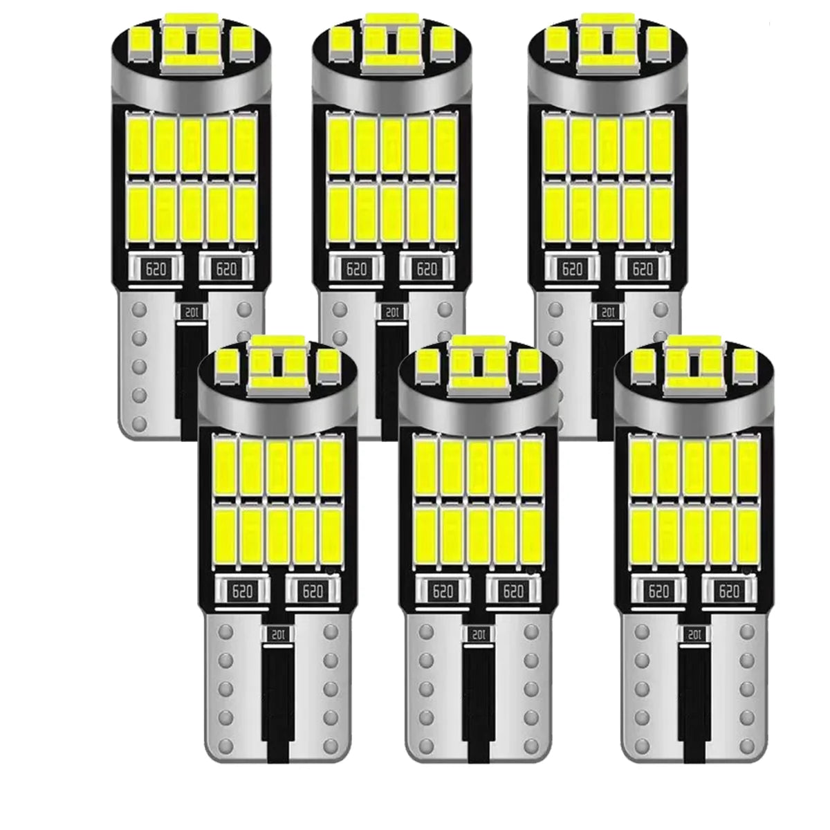 2/4/10X T10 W5W LED Bulb CANBUS No Error 12V 4014-26SMD 400LM 6500K Super Bright White Car Interior Dome Door Maps Trunk Lights