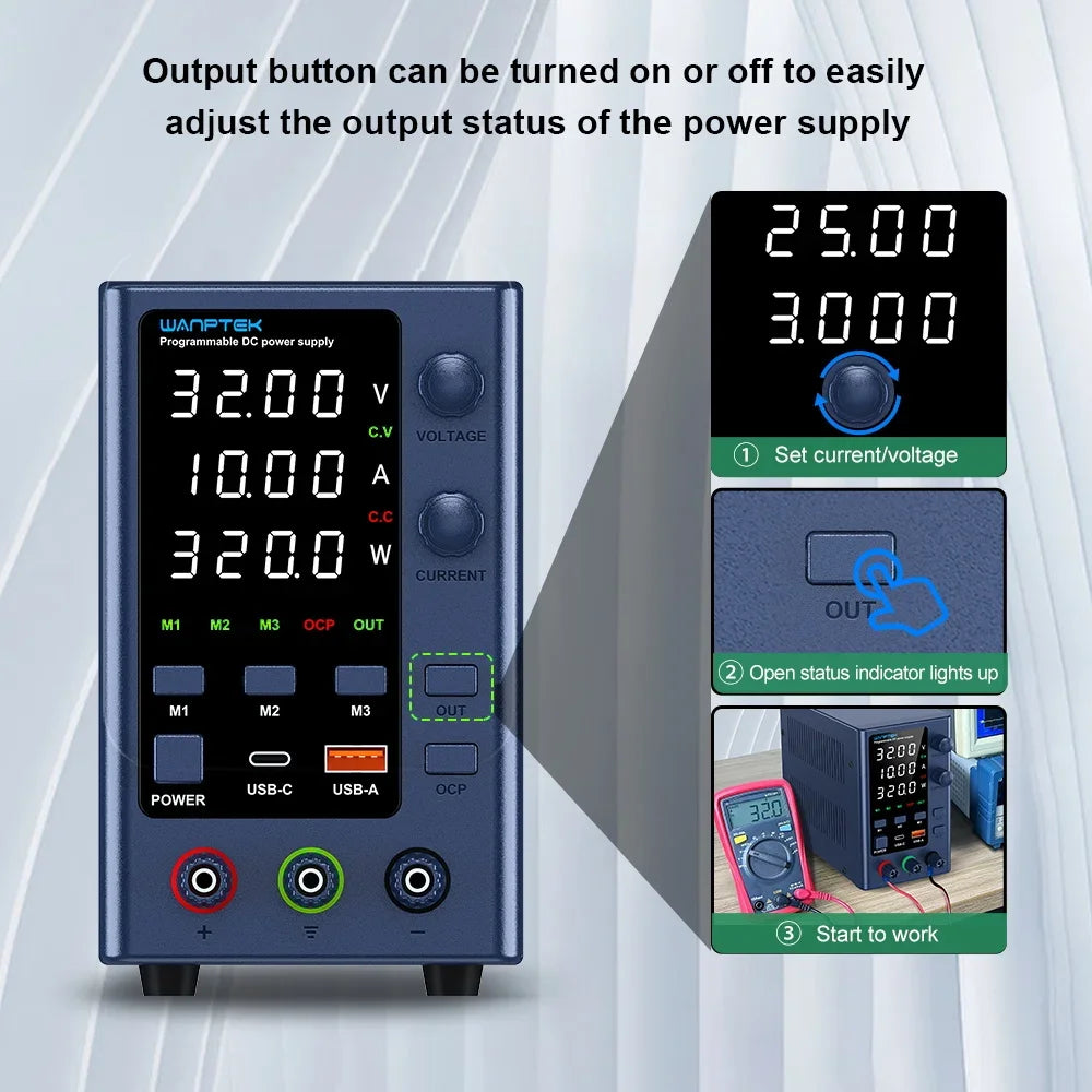 Lab Power Supply Encoder adjustment Adjustable DC Power Supply 30V 10A 5A Bench Power Source 120V 60V 5A 3A for gold-plating by MVEnergo