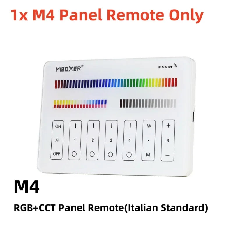 MiBoxer 2.4G Wireless RGBCCT LED Panel Remote FUT100 FUT092 FUT092B FUT088 FUT089 FUT089B FUT089S B3 T3 B4 T4 B0 B8 S2W+ C5 Y3