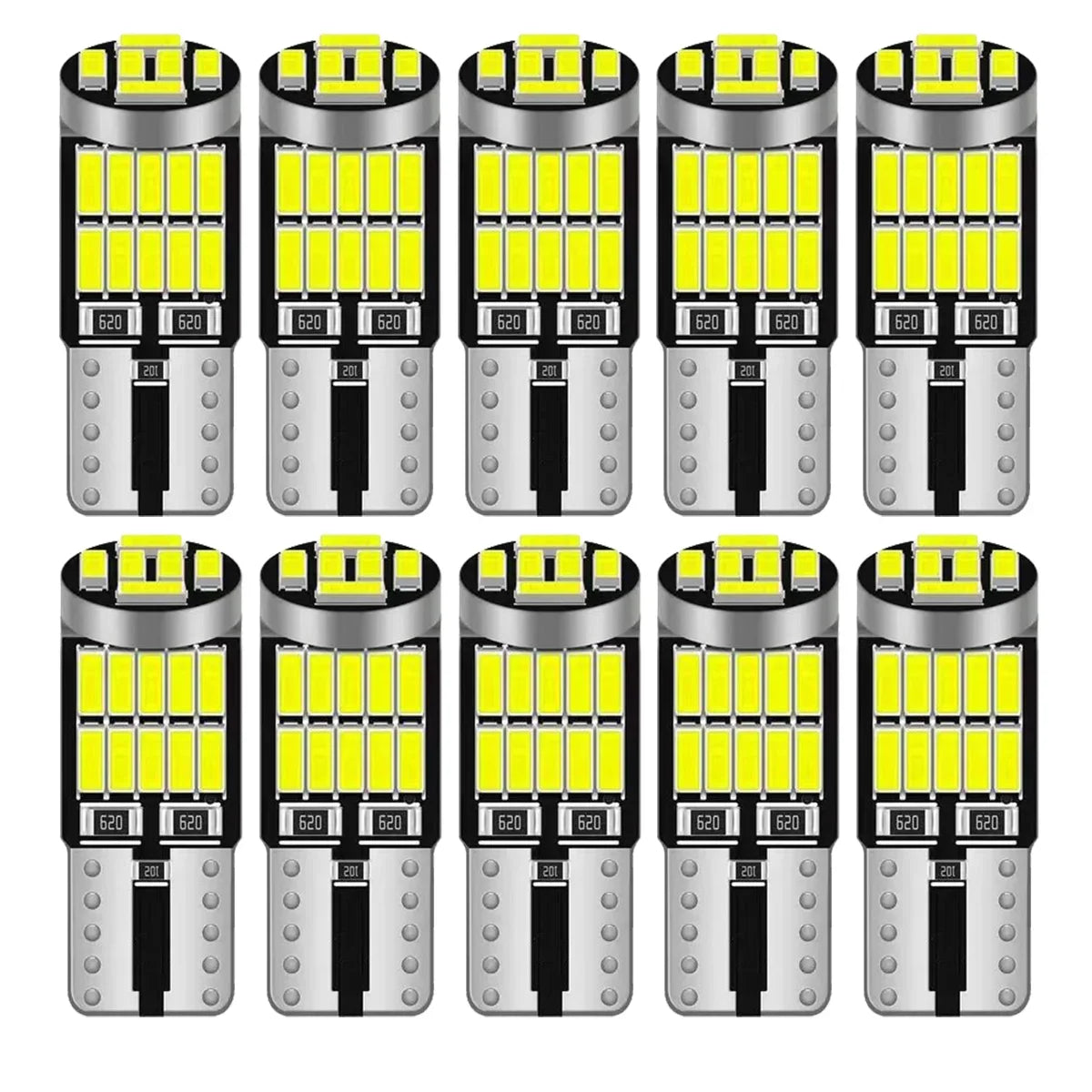 2/4/10X T10 W5W LED Bulb CANBUS No Error 12V 4014-26SMD 400LM 6500K Super Bright White Car Interior Dome Door Maps Trunk Lights