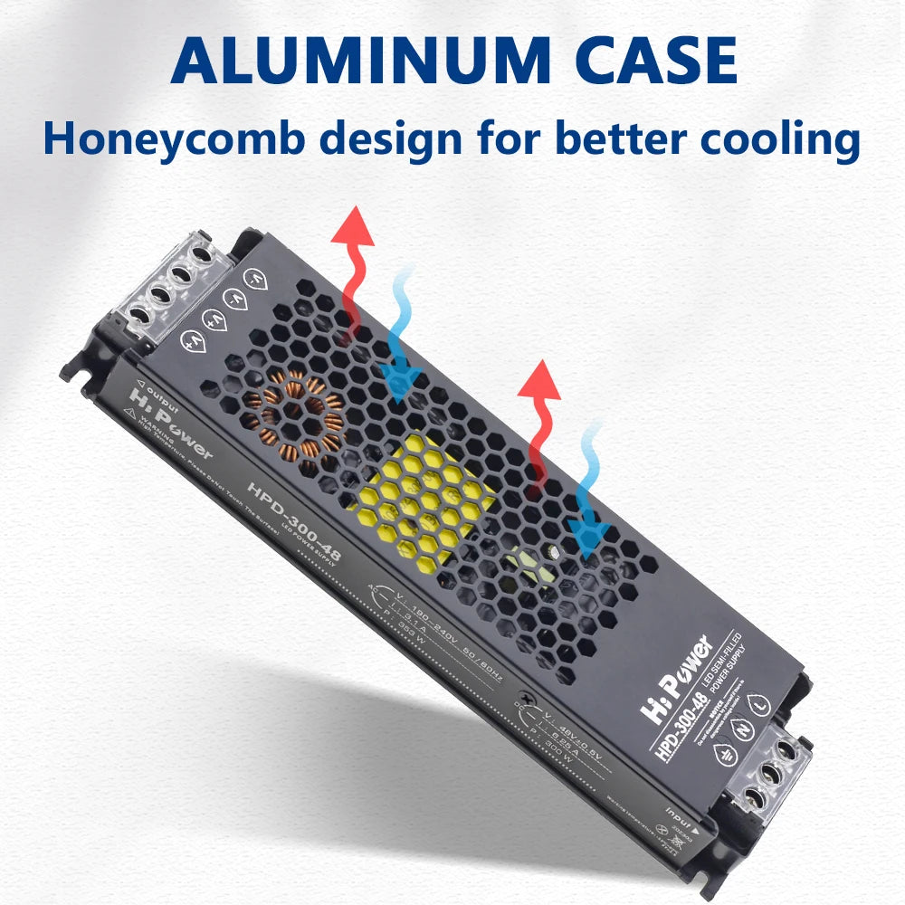 Glue Pouring LED Power Supply DC 12V 24V 48V 60W 100W 200W 300W 400W Reinforced Lighting Transformers For LED Driver.
