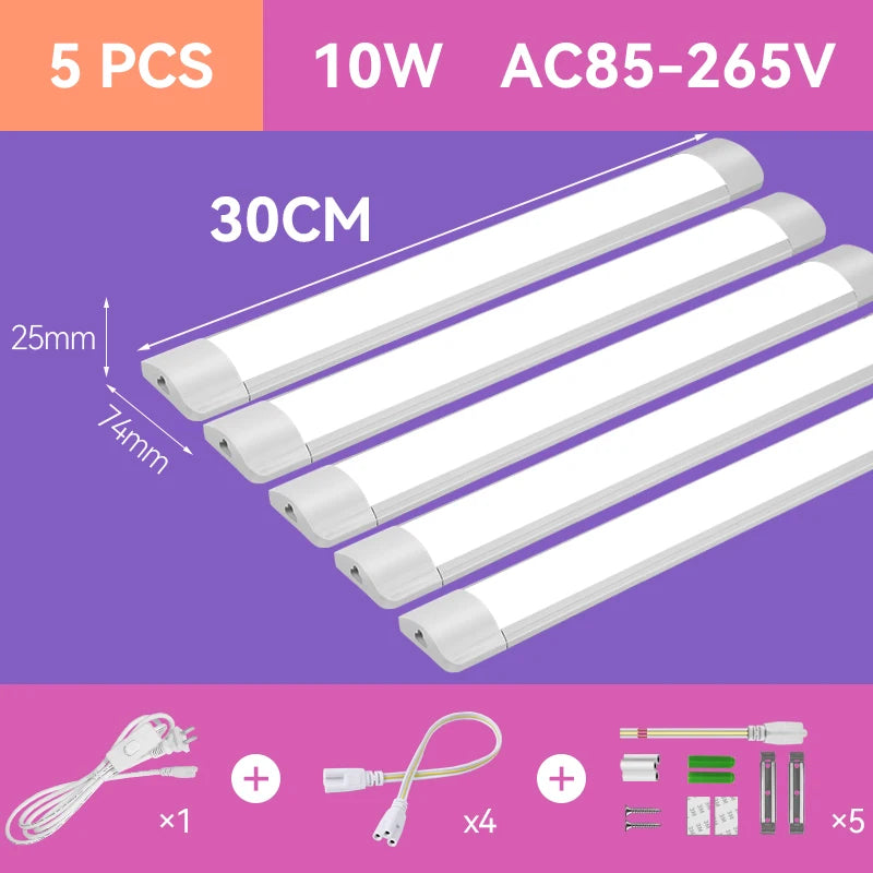 Led Lights For Kitchen Under Cabinet Lamp 220V 110V 10W 20W T5 Led Tube Plug Bedroom Wardrobe Wall Lamp Home Closet Lighting by MVEnergo