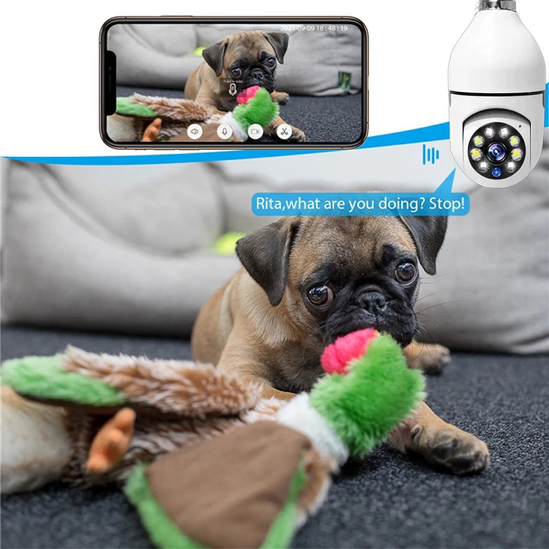 1080P HD E27 Bulb Surveillance Camera Anti-theft Outdoor Indoor Security Monitor Wireless WiFi Camera Night Vision Audio IP Came by MVEnergo