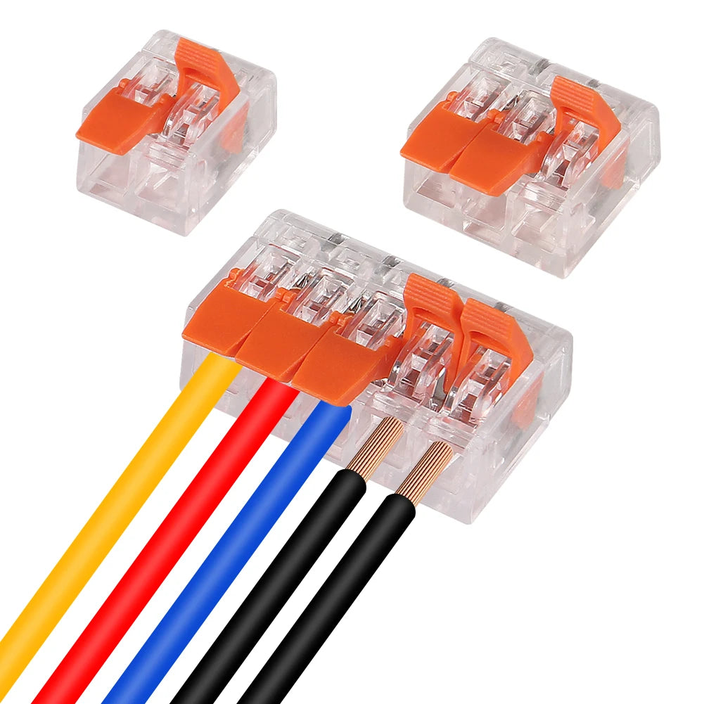 30PCS Lever Wire Connectors Kit 2/3/4/5 Port Electrical Quick Connect Push-in Compact Splicing Electrical Connectors for Wiring