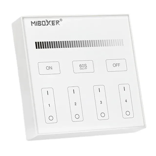 Miboxer B0 B1 B2 B3 B4 B8 2.4GHZ LED Touch Panel Remote 4-Zone/8-Zone Dimming Controller for Single Color/RGB+CCT/RGBW/ LED Lamp