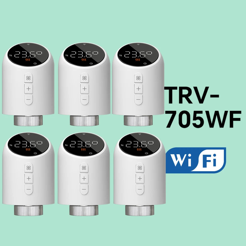 Smart Home TRV Thermoregulator Programable Heating Thermostat Valve Tuya WIFI Zigbee Radiator with Google Home Alexa