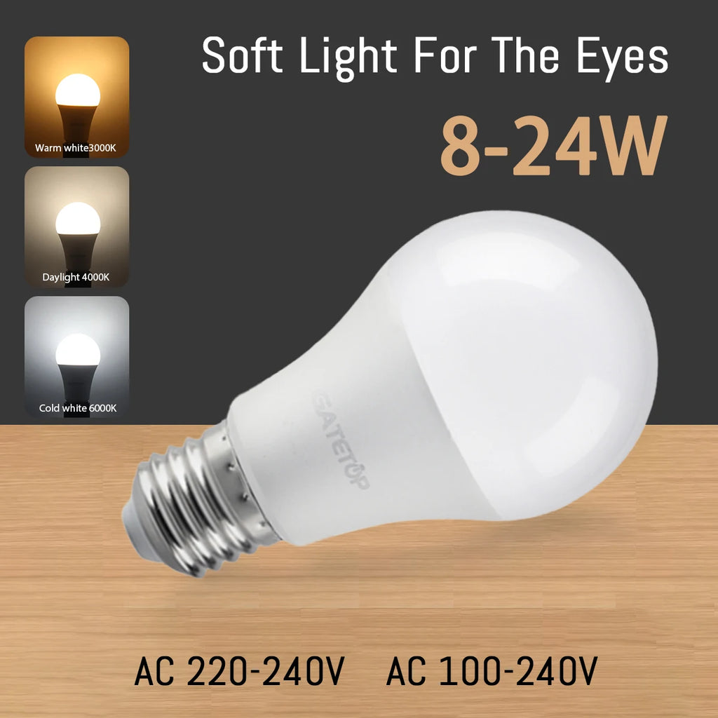 4PCS E27 B22 Base Led Bulb 8W 18W 20W 24W Lamps Hight Lumen AC220V 230V 110V Light Lamps for Home Derection Living Room Lighting by MVEnergo