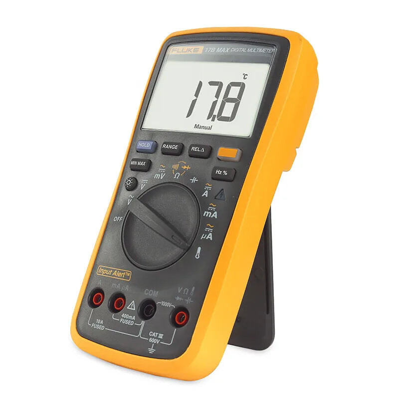 Fluke 15B MAX 17B MAX Series Digital Multimeter Audible/Visual Alarm AC/DC Voltage Current Capacitance Ohm Temperature Tester by MVEnergo