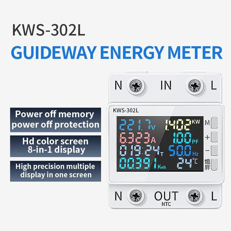 Tuya WiFi Smart Power Meter Earth Leakage Protector Switch Wattmeter Current Voltage Monitor Relay Circuit Breaker Energy Meter