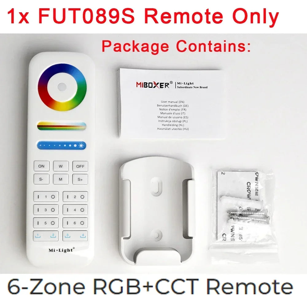 NEW FUT088/92/89/89S/89Z/86 FUT100 C4/5 Y3 PUSH1/2 S2W+2.4G RF Wireless Hand Panel Remote for Miboxer RGBCCT LED Controller Lamp