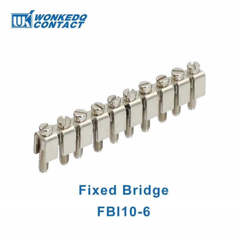 10Pcs UK 2.5 Terminal Block UK2.5B Screw Connection Connect Strip 2.5B 2.5mm² Cable Electrical Din Rail Wire Connector