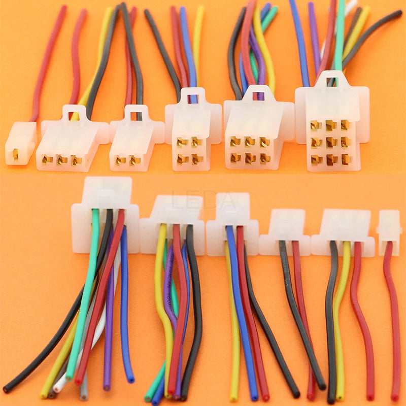 1Set 2.8mm 1/2/3/4/6/9Pin Electrical Automotive Quick Connector Male Female Socket Cable Terminal Plug For Motorcycle Ebike Car
