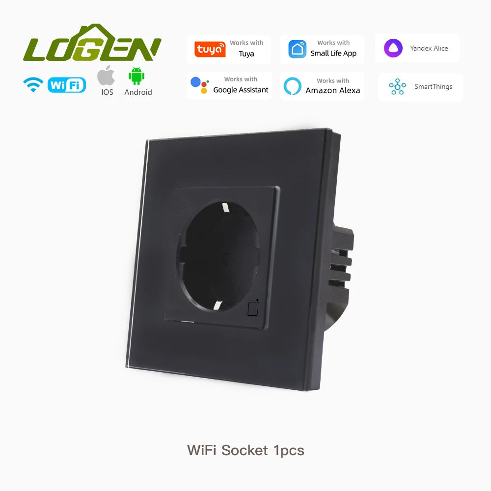 Wifi Smart Sockets Type-c USB Fast Charging Timing Function EU Socket Work With Tuya  Alice Alexa 220V Wall Socket