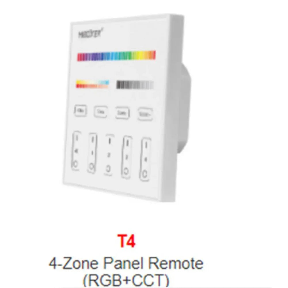MiBoxer 2.4G Wireless RGBCCT LED Panel Remote FUT100 FUT092 FUT092B B3 T3 B4 T4 B0 B8 S2W+ C5 Y3 FUT088 FUT089 FUT089B FUT089S