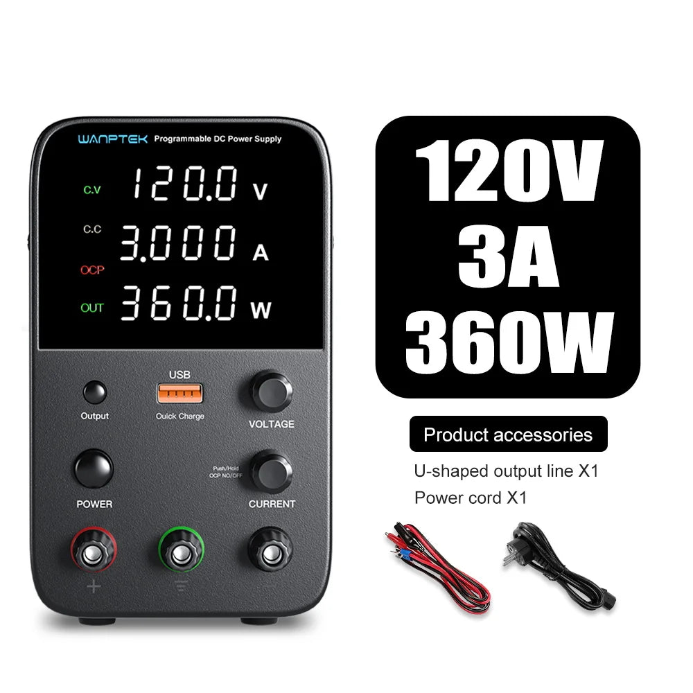 Wanptek DC Power Supply 30V 10A 5A Variable Bench Power Supply Adjustable Lab Power Supply 60V 5A 120V 3A Voltage Regulator by MVEnergo
