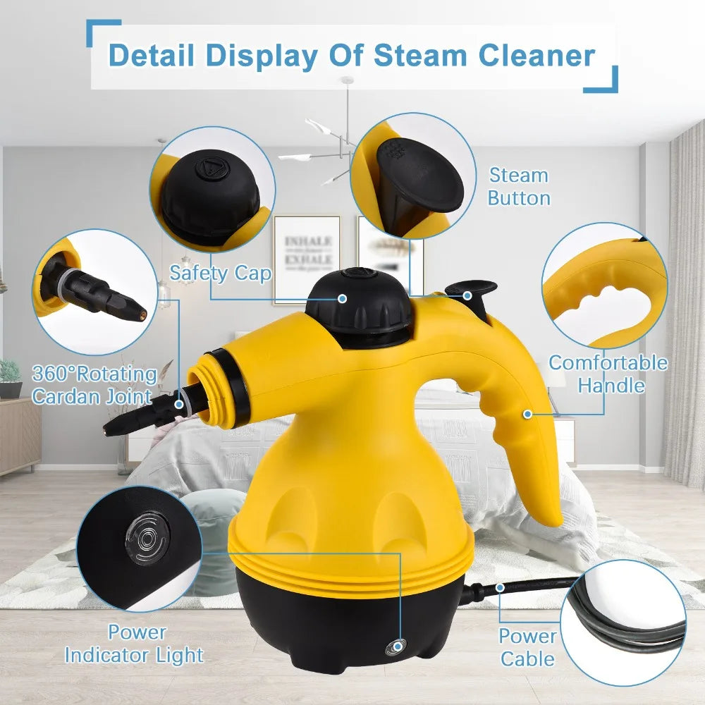 Hand-held High Temperature Steam Cleaner for Kitchen Range Hood Cleaning Home Bathroom, Car Cleaning Tools by MVEnergo