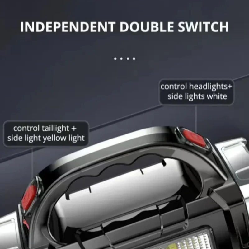 New Upgrade Rechargeable High Power Solar LED COB Flashlight With Power Bank Waterproof Multifunctional Hand Lamp For Outdoor by MVEnergo