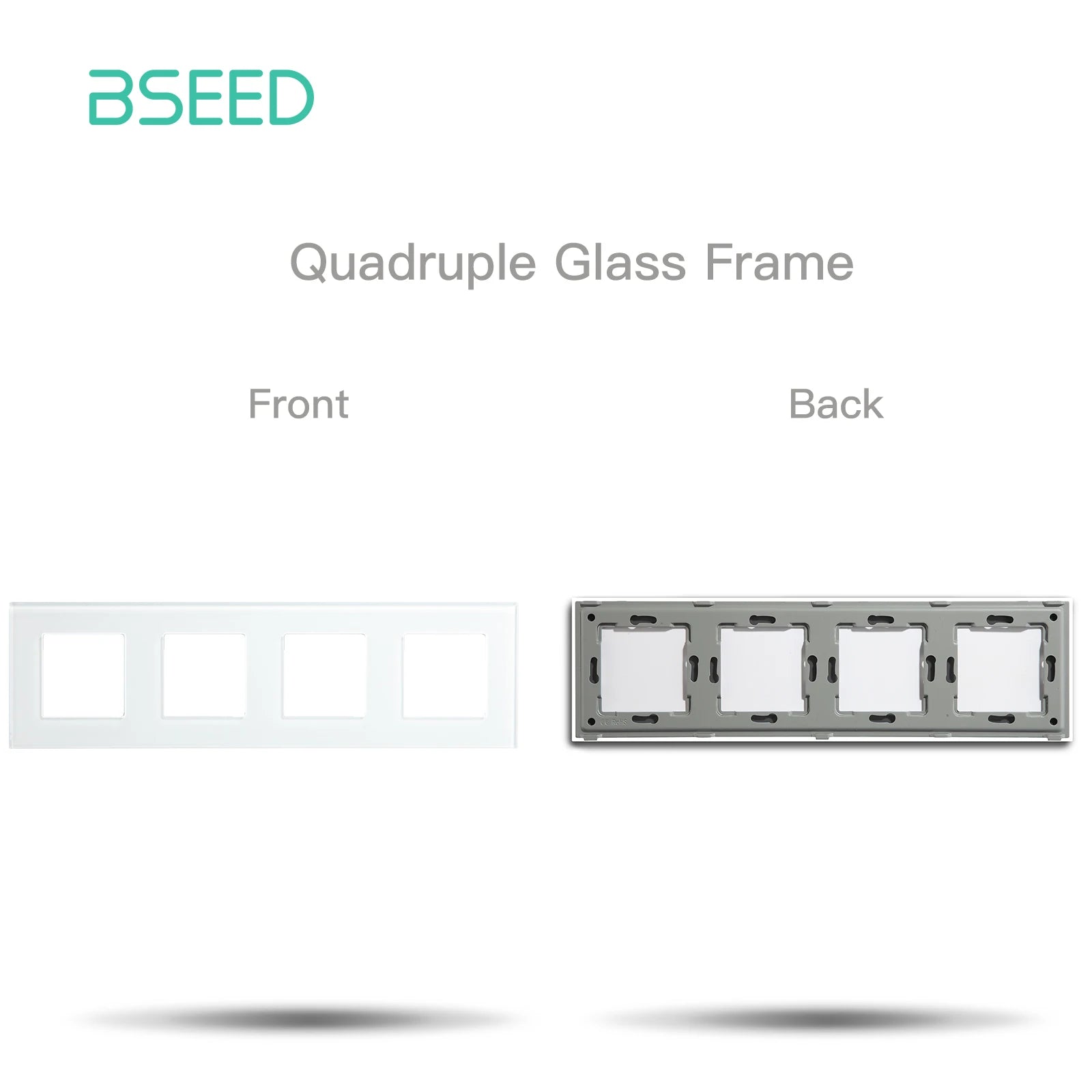 BSEED Glass Frames TV/ST/USB Socket Type-C EU Socket CAT5 RJ45 HDMI Socket Function Parts 1/2Way Mechanical Button Switches Part by MVEnergo