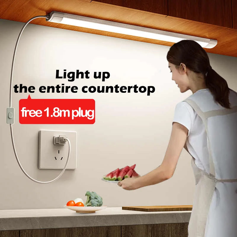 led Lights Kitchen under cabinet Lamp A85-220V 10w 20w super bright Led Tube With 1.8m switch line For Home Bedroom Indoor Lamps by MVEnergo