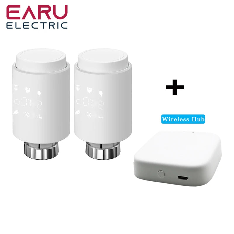 Tuya Smart ZigBee Radiator Actuator TRV Programmable Thermostatic Radiator Valve App Remote Temperature Controller Support Alexa