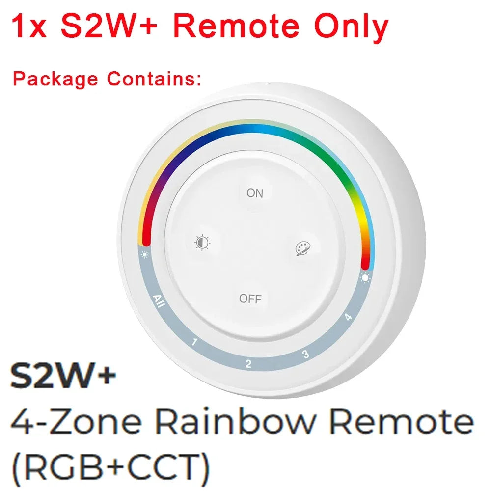 MiBoxer 2.4G Wireless RGBCCT LED Panel Remote FUT100 FUT092 FUT092B FUT088 FUT089 FUT089B FUT089S B3 T3 B4 T4 B0 B8 S2W+ C5 Y3
