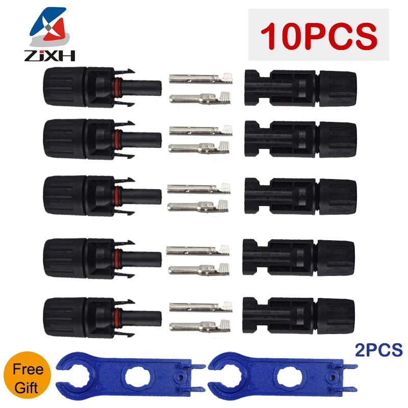 200/100/40/20/10/5 Pcs DC Solar Connector 1000V30A Panel Stecker IP67 waterproof Connectors Kit for PV/MC Cable 2.5/4/6mm2