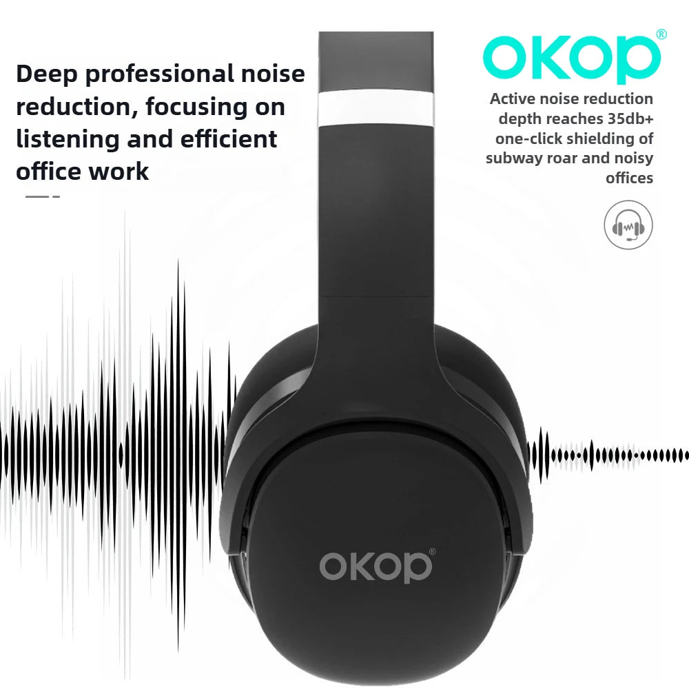 OKOP Headset Bluetooth Noise Reduction Headset,Waterproof Sweat-proof Sports Headset,E-sports Game Headse Earphones & Headphones by MVEnergo