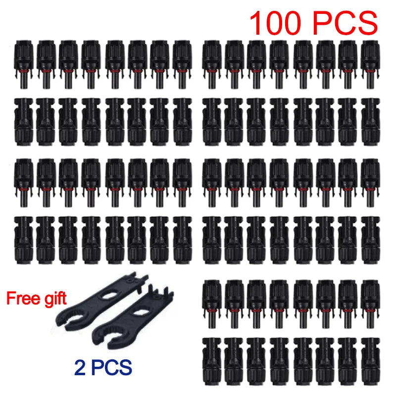 10/20/100pcs Solar Connectors 1000V 30ASolar Panel Branch PV Connectors Photovoltaic Connect solar MC4