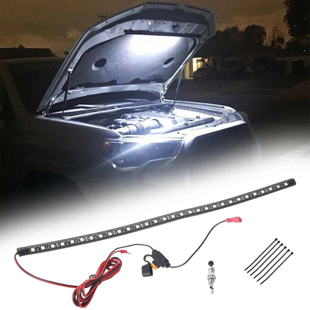 Universal Under Hood Engine Repair White LED Light Bar with Auto On/Off Switch Control Car SUV Pickup Offroad Repair Work Light by MVEnergo