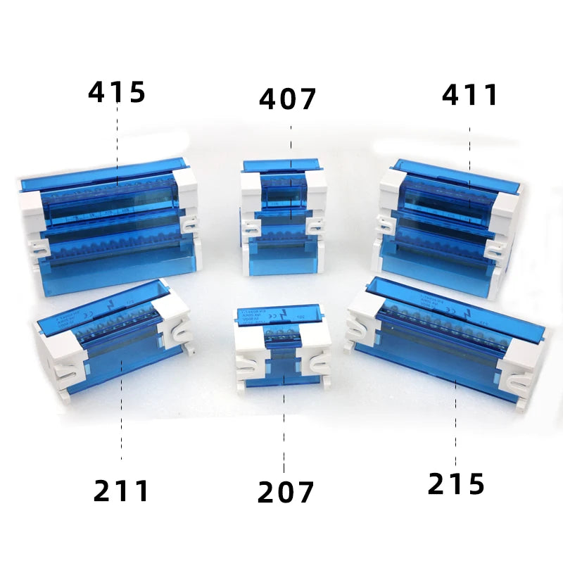 Din Rail Terminal Block UK125A Distribution Box UKK 1 In 2 In Several Out Power Universal Wire Electrical Connector Junction Box