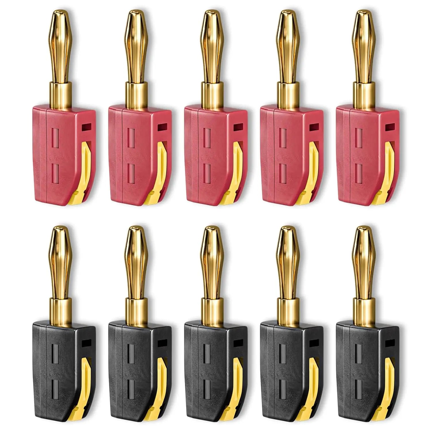 4mm Banana Plug High Current Quick Connect Gold-Plated 32A 10PCS Banana Connector by MVEnergo