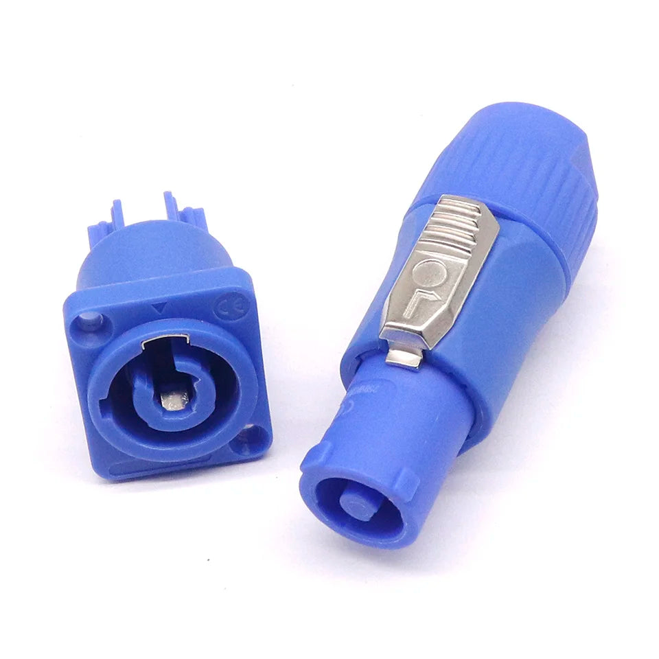 Powercon Connector Lockable Cable Connector + Chassis Socket for Electric Drill LED Screen Stage Lighting Power Connecting