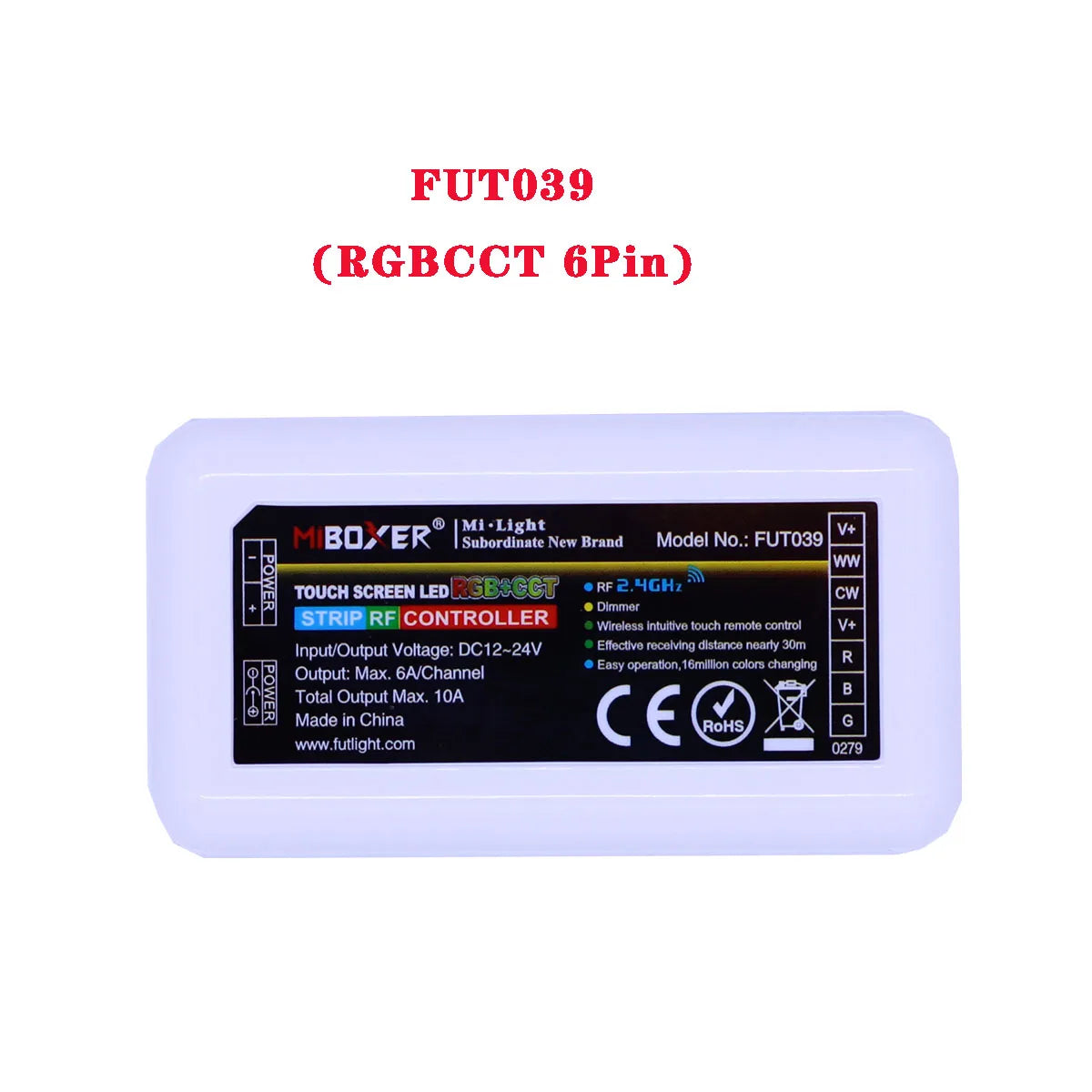 MiLight BOXER T4 B4  RGB CCT RGB RGBW CCT RGBWW FUT092 038 096 037 039 Controller DC12-24V RGB+CCT 4-Zone Touch Remote